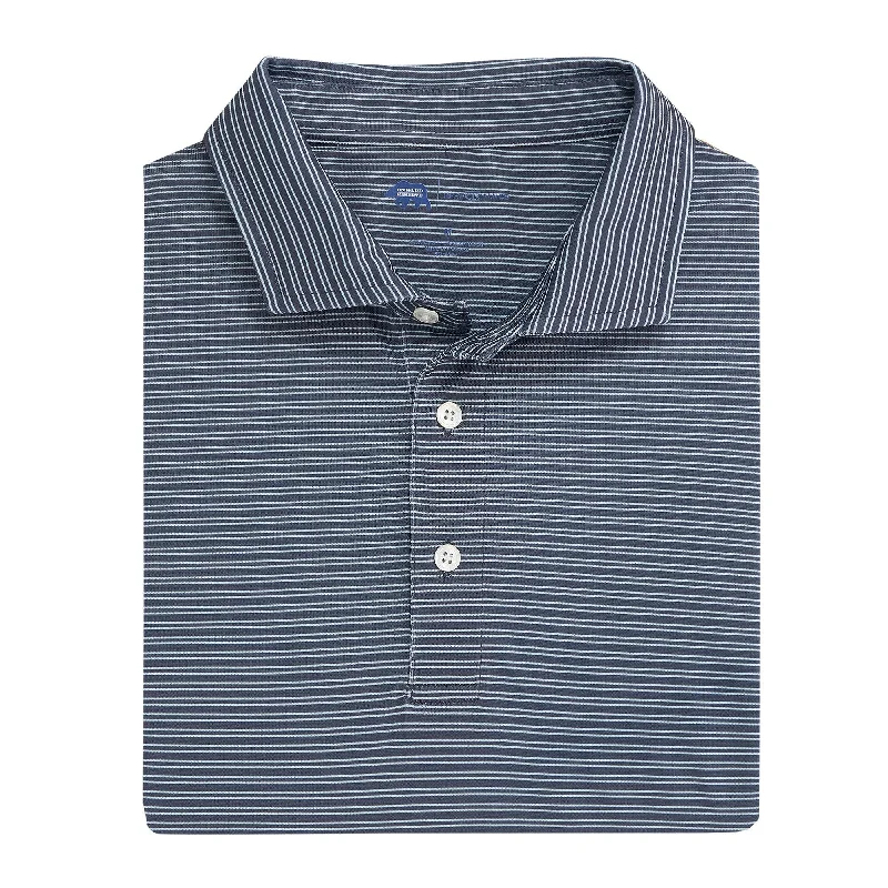 Men's Shirts with Single-Breasted DesignsPairing Stripe Performance Pique Polo