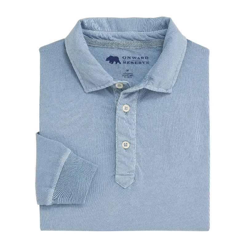 Men's Shirts with Single-Breasted DesignsPerry Long Sleeve Polo