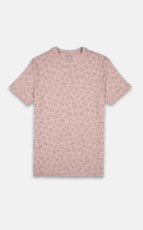 Men's Flowy Shirts for a Relaxed LookPRINTED T-SHIRT PEACH