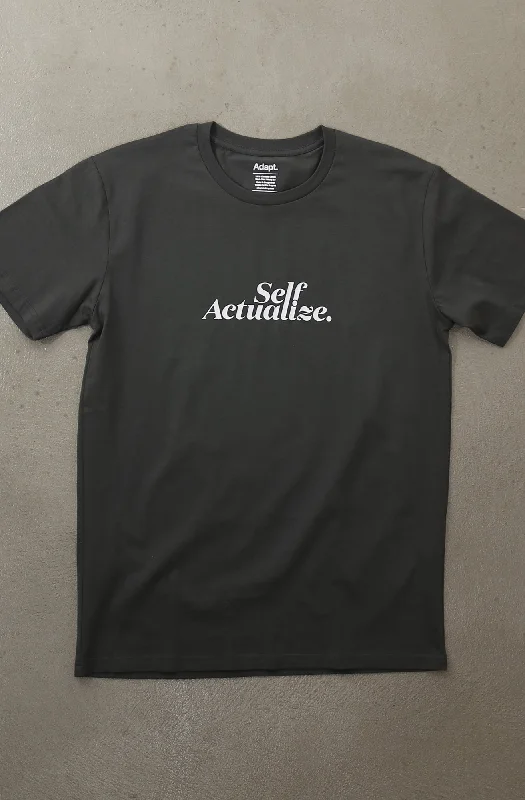 Men's Shirts with Appliqué DetailsSelf Actualize (Men's Charcoal A1 Tee)