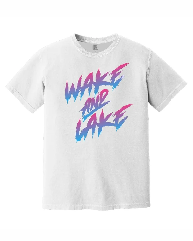 Men's Shirts with Graphic SleevesThe Great Lakes State - Wake & Lake T-Shirt - White