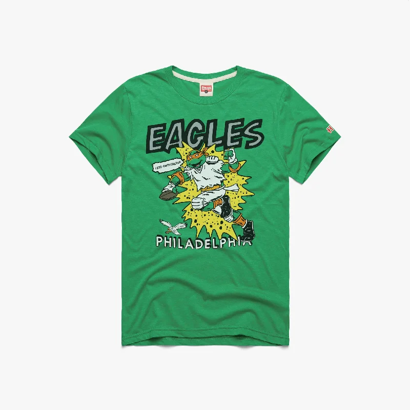 Comfortable Men's Polo ShirtsTMNT Michelangelo x Philadelphia Eagles