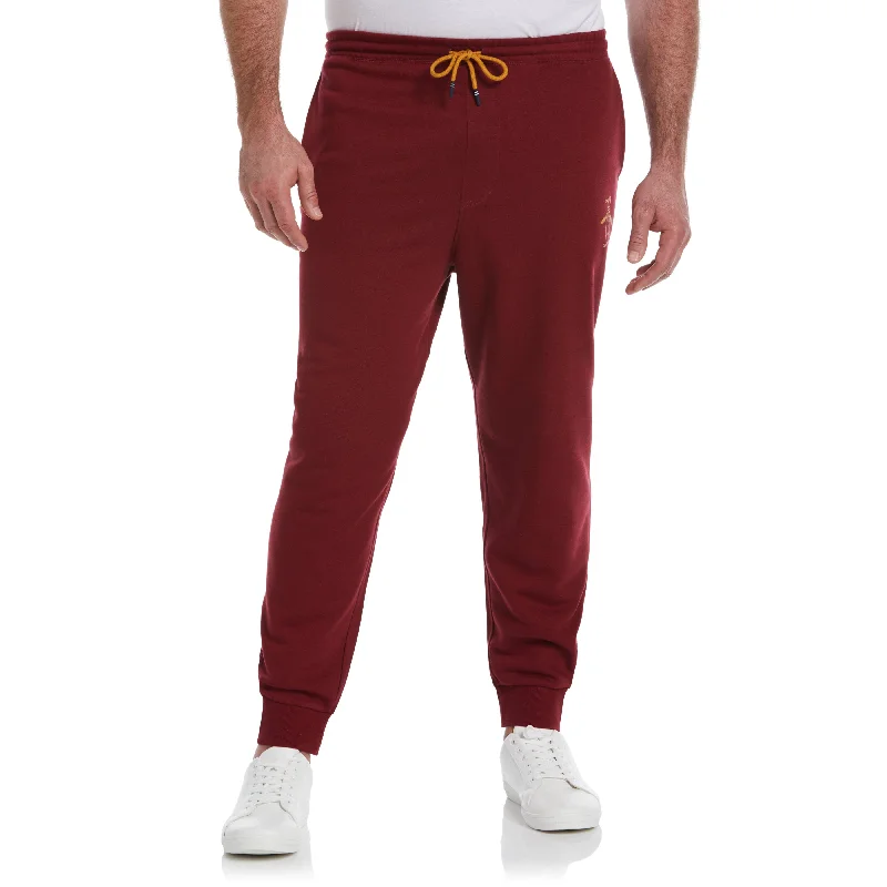 Men's Pants with Patchwork PatternsBig & Tall Organic Cotton Fleece Logo Pant