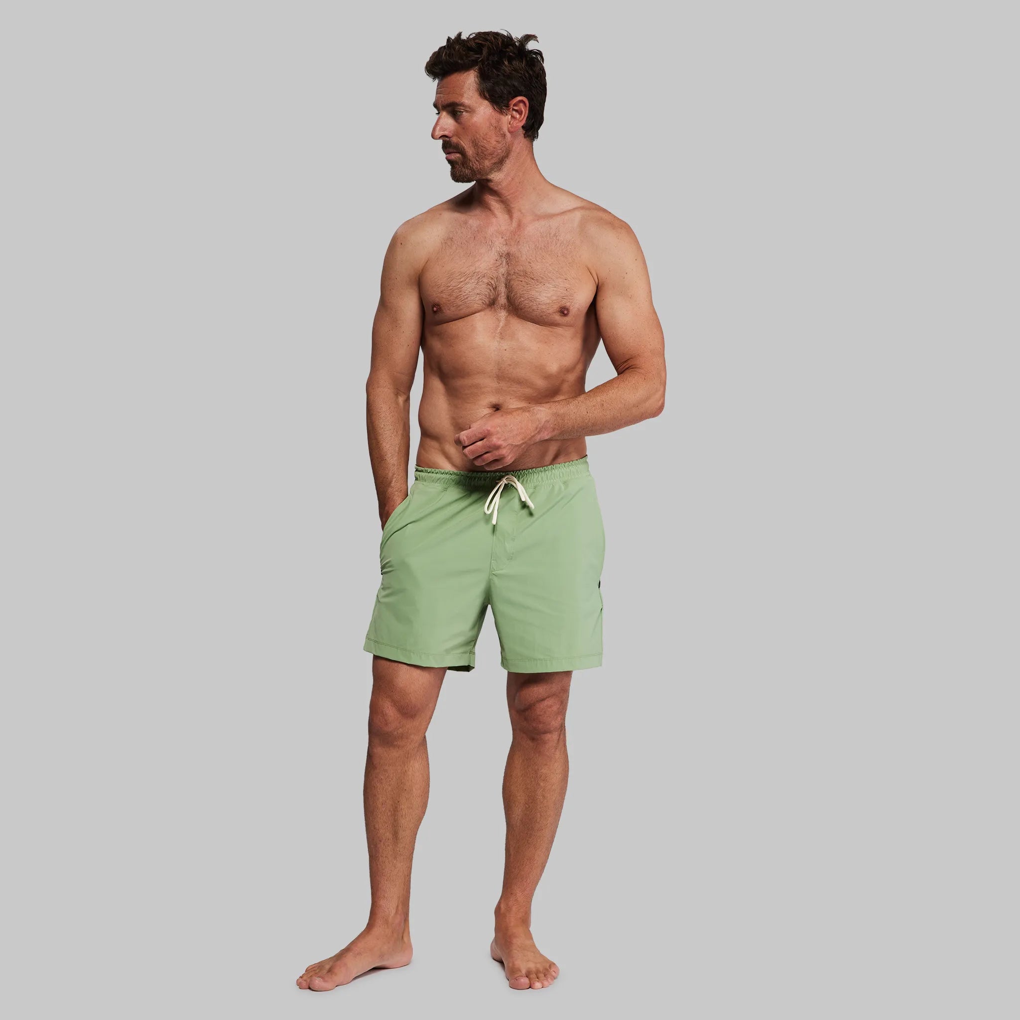 Men's Pants with Welt PocketsEquator Swim Shorts. Sage Green edition