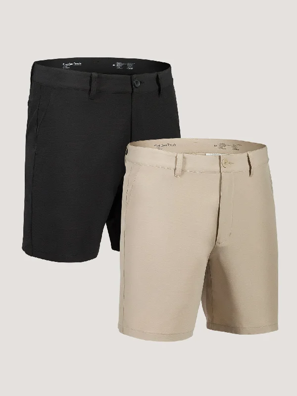 Men's Pants with Wrinkle-Resistant FabricEveryday Short Staple 2-Pack