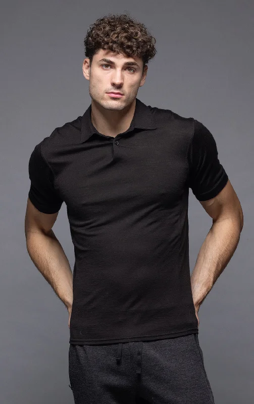 Men's Shirts with Patch Pockets180GSM MERINO SS POLO