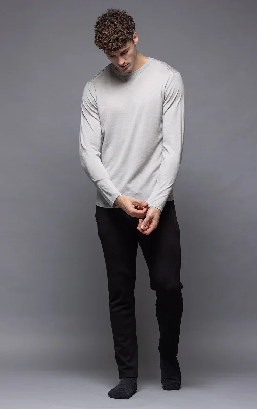 Men's Shirts with Graphic Sleeves180GSM SINGLE JERSEY MERINO LS CREW