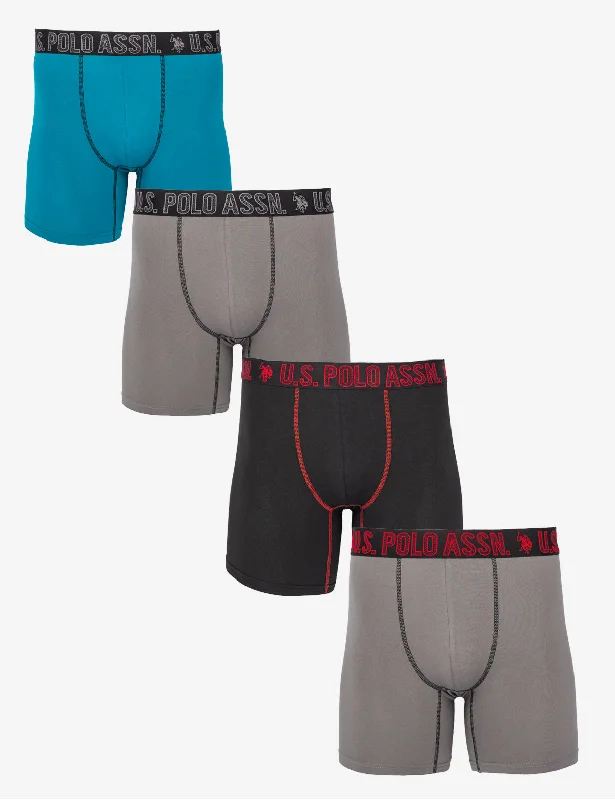 4 PACK ULTRA SOFT JERSEY BOXER BRIEFS