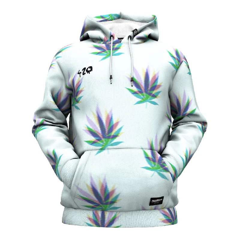 Men's Hoodies with Contrast Fabric Panels420 Cannabis Hoodie