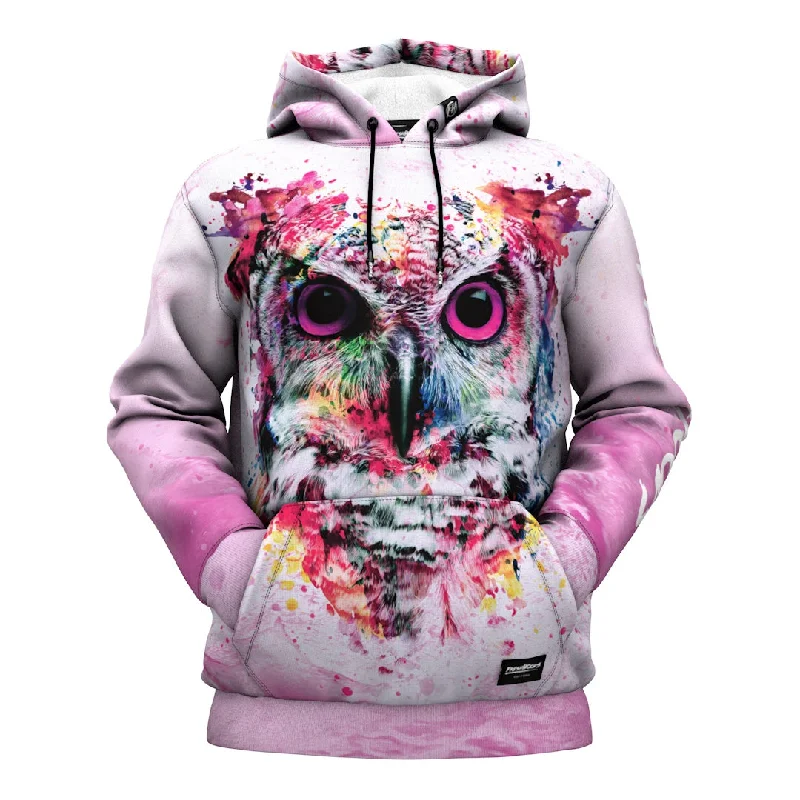 Men's Hoodies with Ribbed HemsArtistic Owl Hoodie