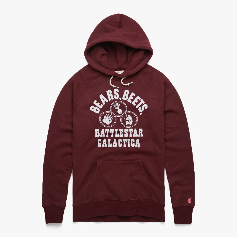 Durable Men's Canvas HoodiesBears, Beets, Battlestar Galactica Hoodie