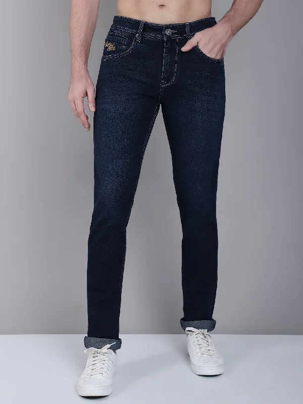 Jeans for Men with a Athletic BuildMen's Ultra Narrow fit Light Fade Dark Blue  Jeans