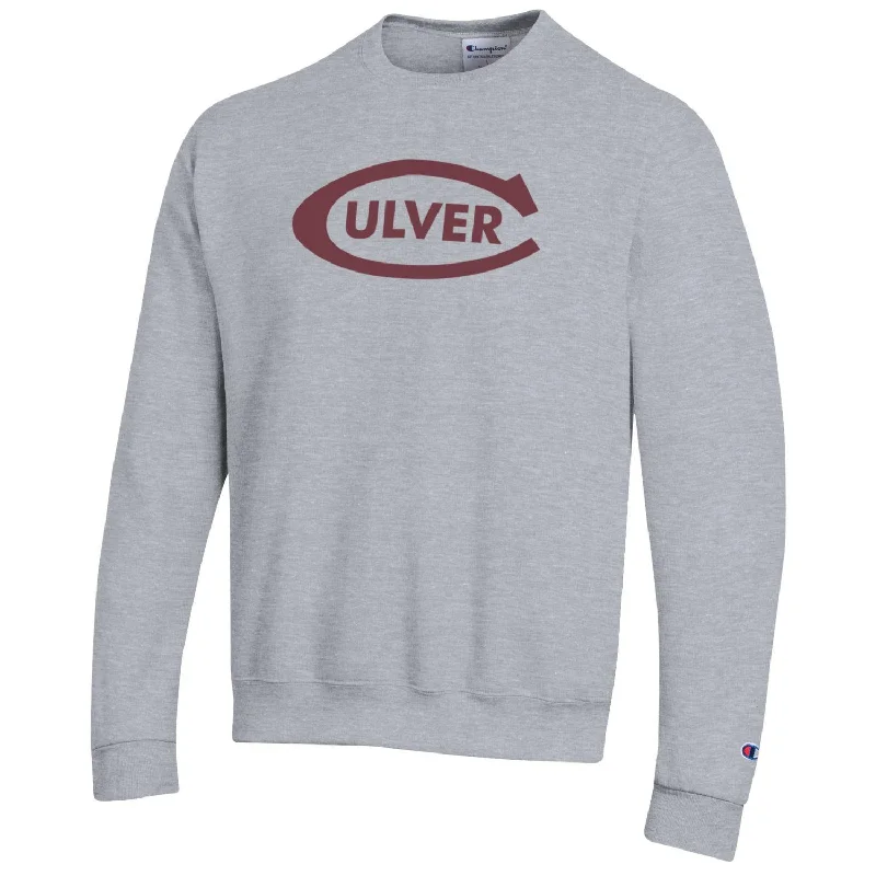 Champion Culver 'C' Eco Powerblend Crew - Heather Grey