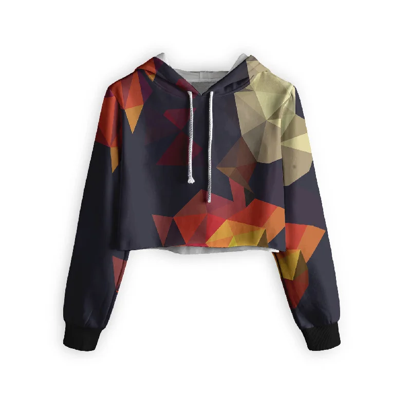 Men's Hoodies with Military InfluenceCubes Cropped Hoodie