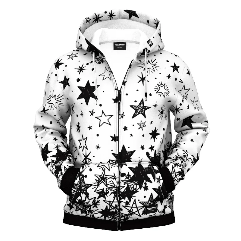 Men's Hoodies with InsulationFalling Star Zip Up Hoodie