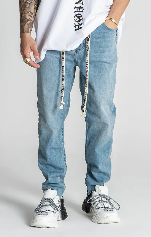 Unique Men's Jeans DesignsLight Blue Message Balloon Jeans