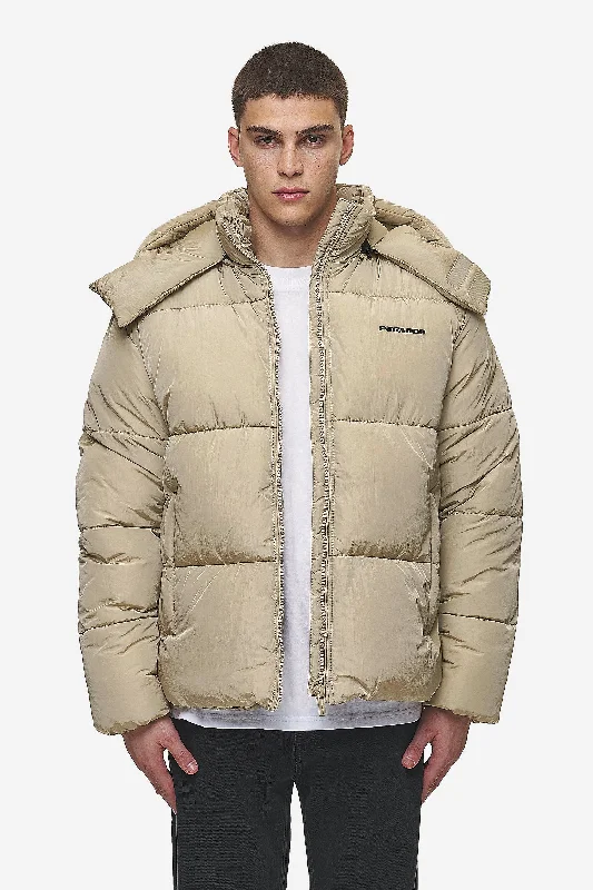 Men's Coats for HikingMarten Crushed Puffer Jacket Beige