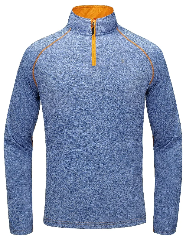 Men's Shirts with Embellished HemlinesMen's Long Sleeve Quick Dry Lightweight Running Golf T-Shirt Top