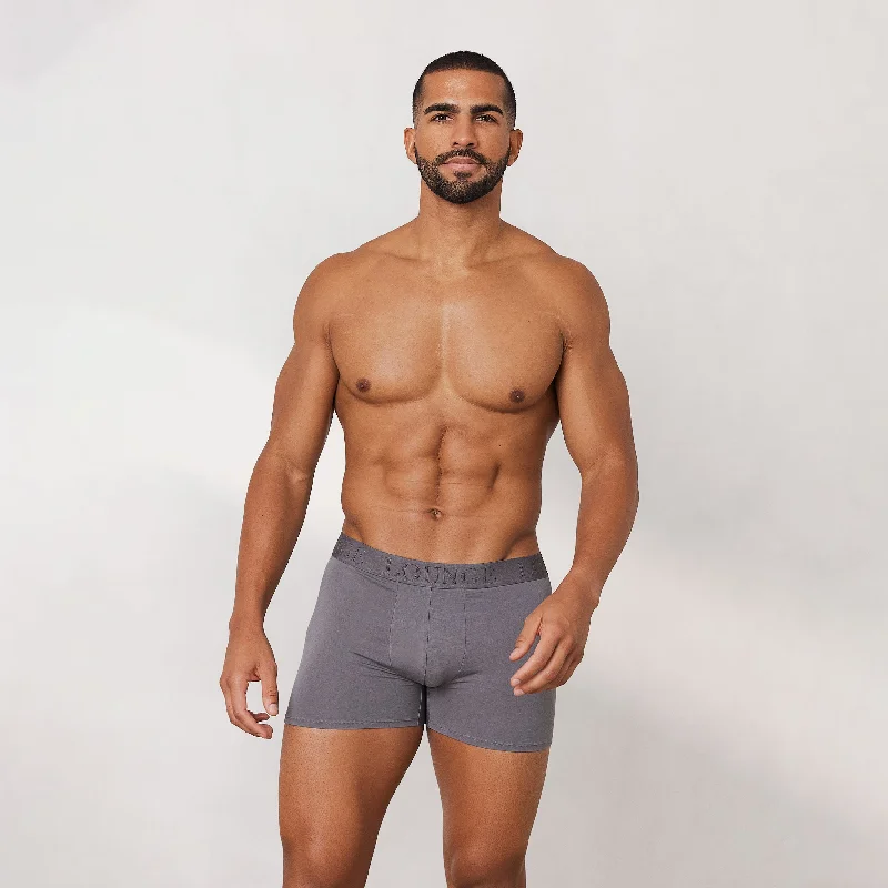 Men's Luxe Boxers (3 Pack) - Charcoal