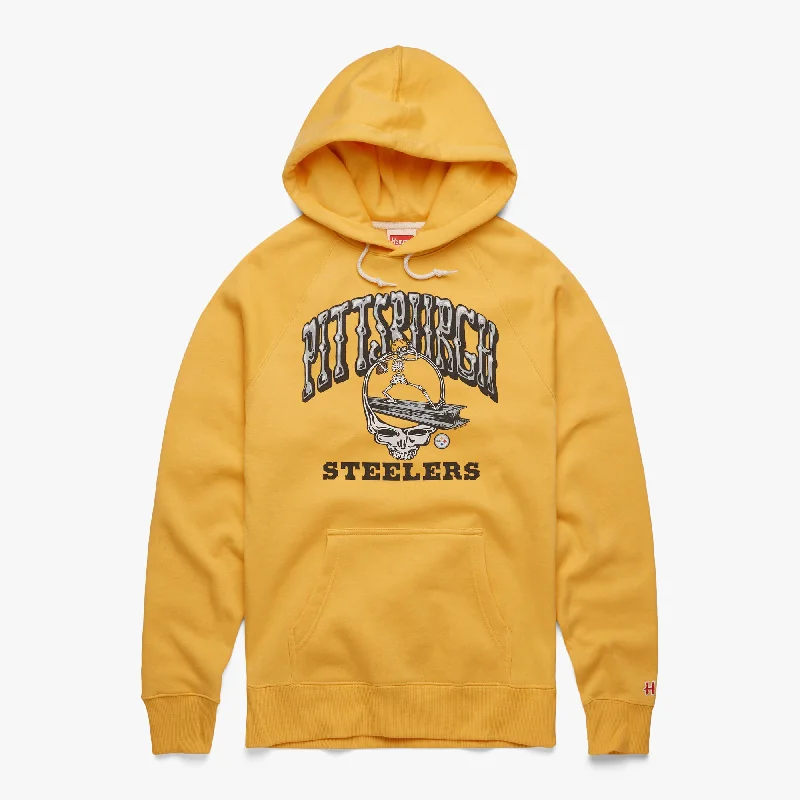 Men's Hoodies with LogoNFL x Grateful Dead x Steelers Hoodie