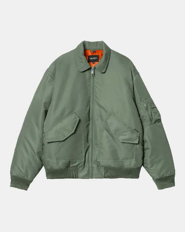 Classic Men's Trench CoatsOlten Bomber | Duck Green / Turmeric