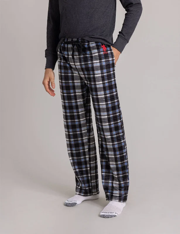 PLAID LUXE FLEECE PANTS