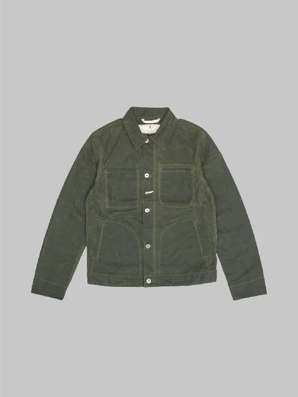 Men's Coats with Water-Repellent FabricRogue Territory Waxed Canvas Supply Jacket Olive Ridgeline