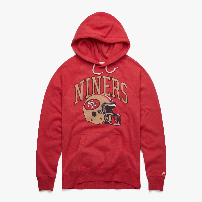 Men's Hoodies with Reinforced StitchingSan Francisco 49ers Helmet Retro Hoodie