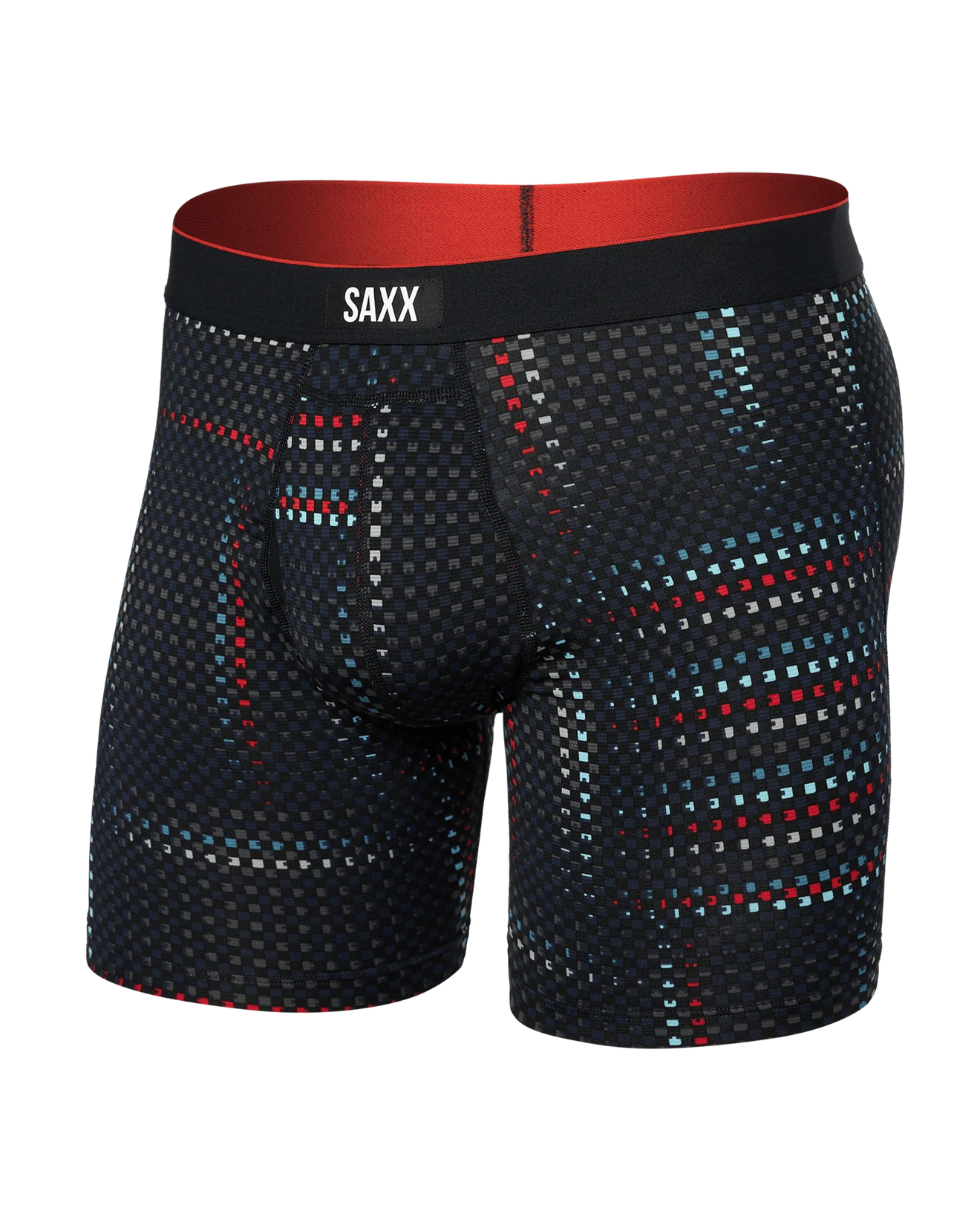 SAXX Multi-Sport Mesh Boxer Brief Fly - Optic Grid - Black - SXBB75F - OGR