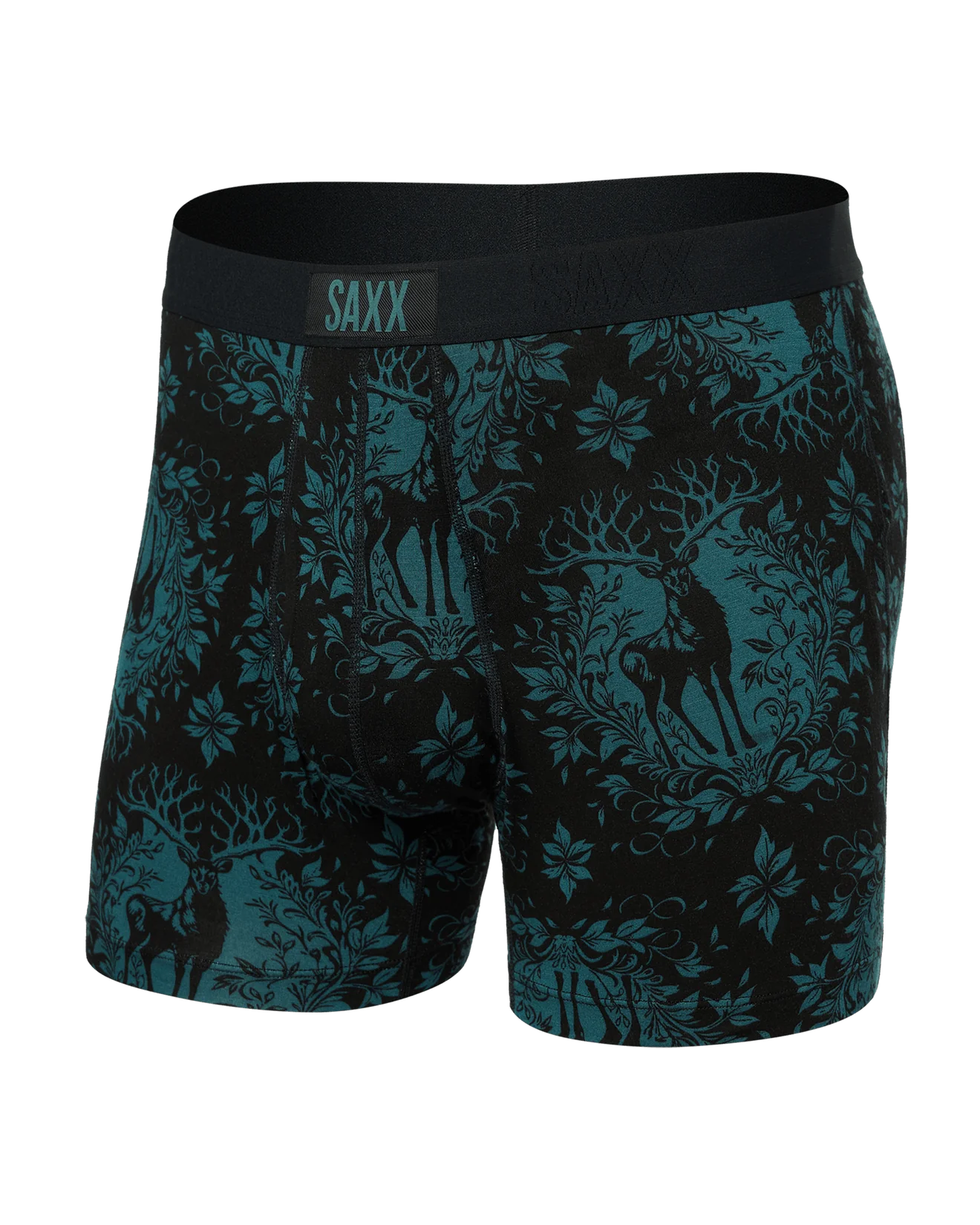 SAXX Ultra Super Soft Boxer Brief Fly - Deer Damask - Black - SXBB30F - DEE