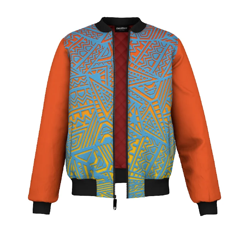 Men's Coats with Multi-Pocket DesignSunset Bomber Jacket