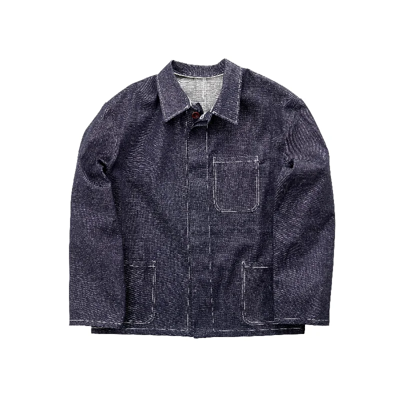 Men's Coats with Ripstop FabricThe Bristol "Brunel" Indigo Denim Jacket