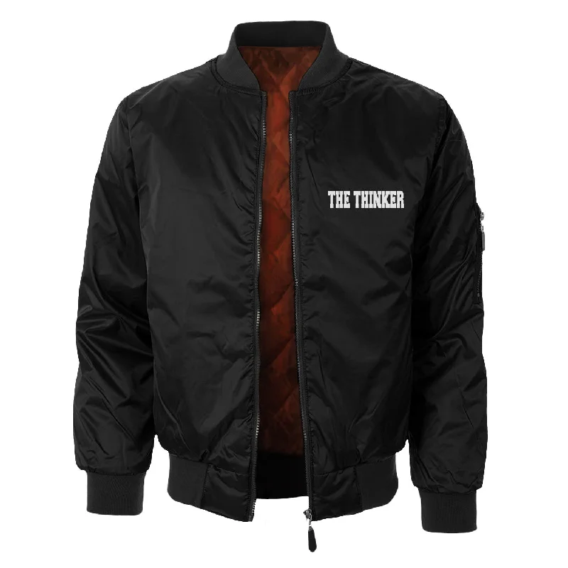 Men's Coats with Magnetic ClosuresThe Thinker Bomber Jacket