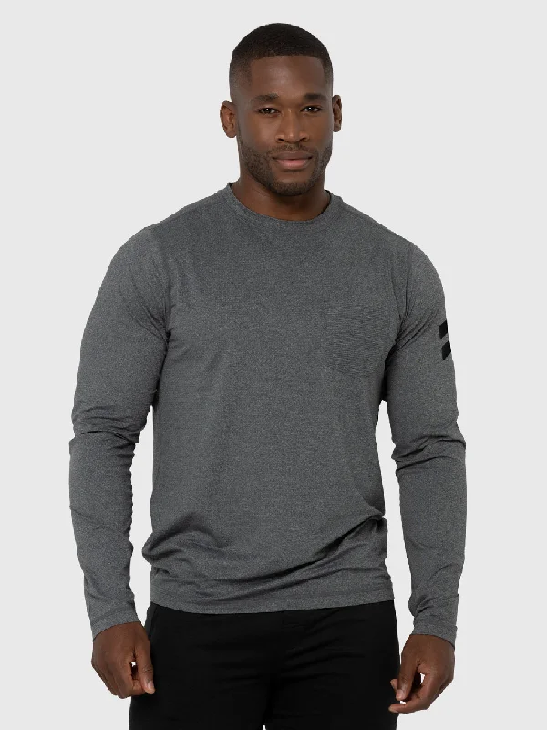 Men's Hoodies with EmbroideryVUORI HEATHER GREY TRADEWIND TOP