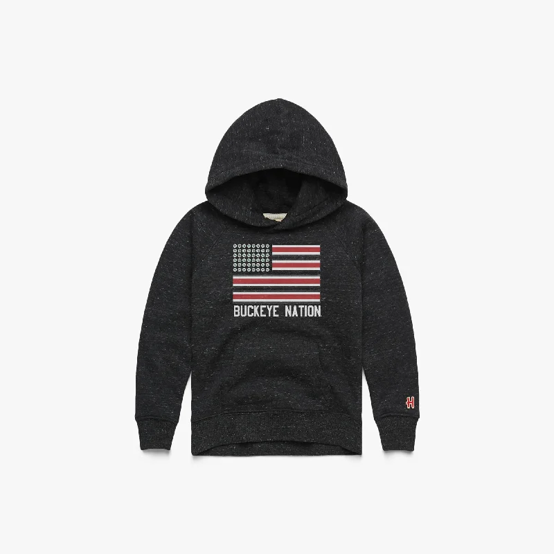 Men's Hoodies with Kangaroo PocketsYouth Buckeye Nation Flag Hoodie