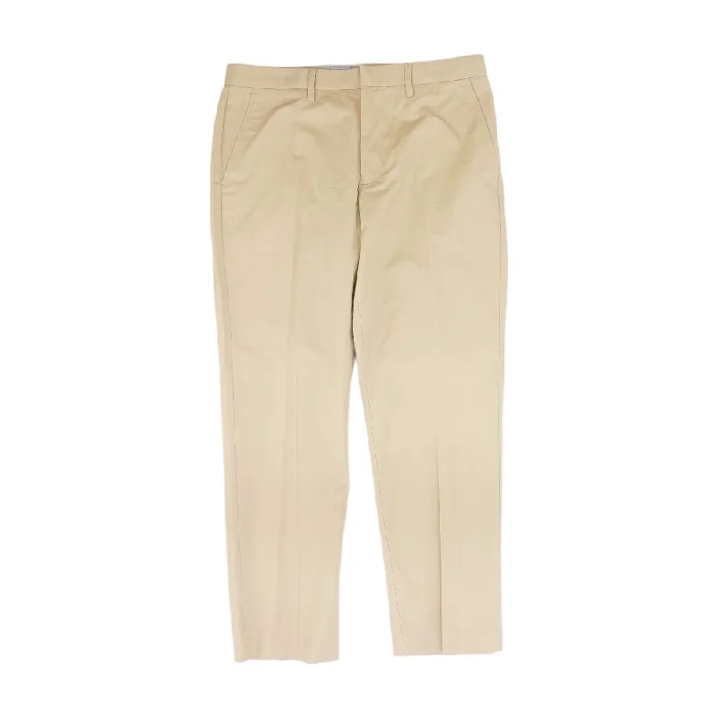 Men's Pants with Hidden PocketsBeige Solid Dress Pants