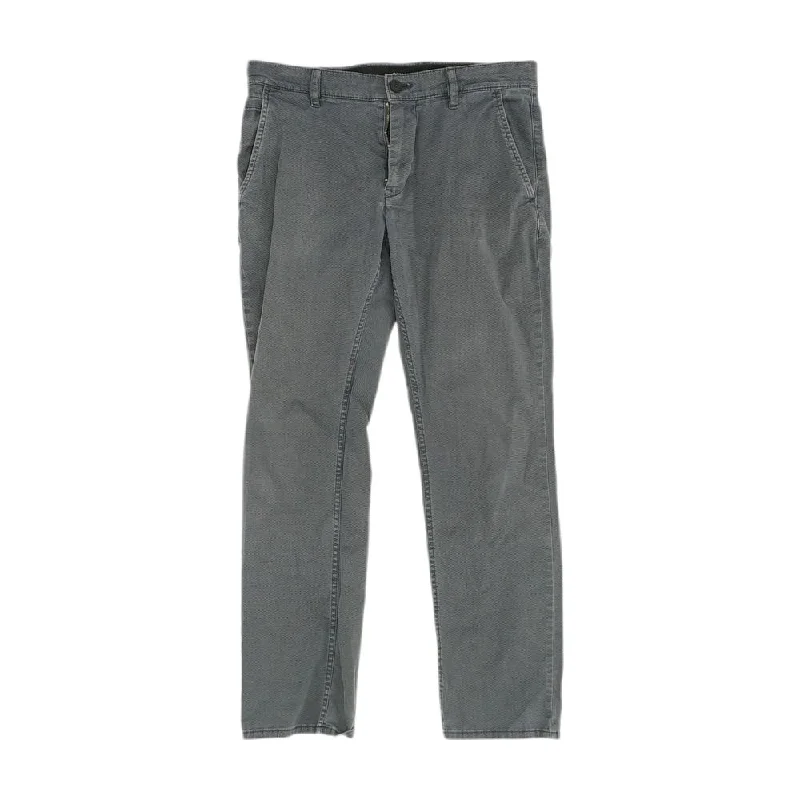 Men's Pants with Water-Resistant FabricBlue Solid Chino Pants