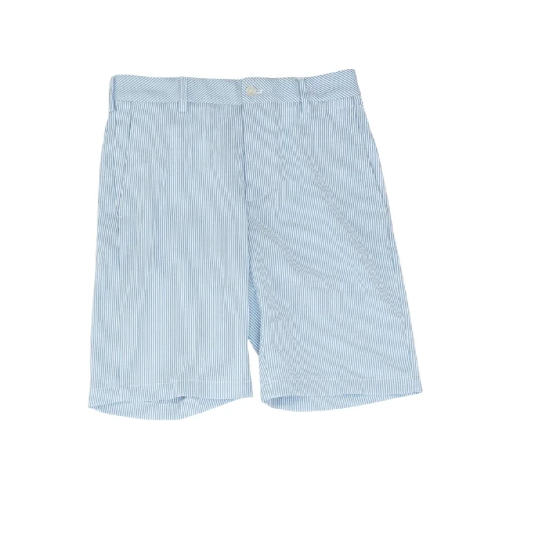 Men's Pants with Turn-Up CuffsBlue Striped Chino Shorts