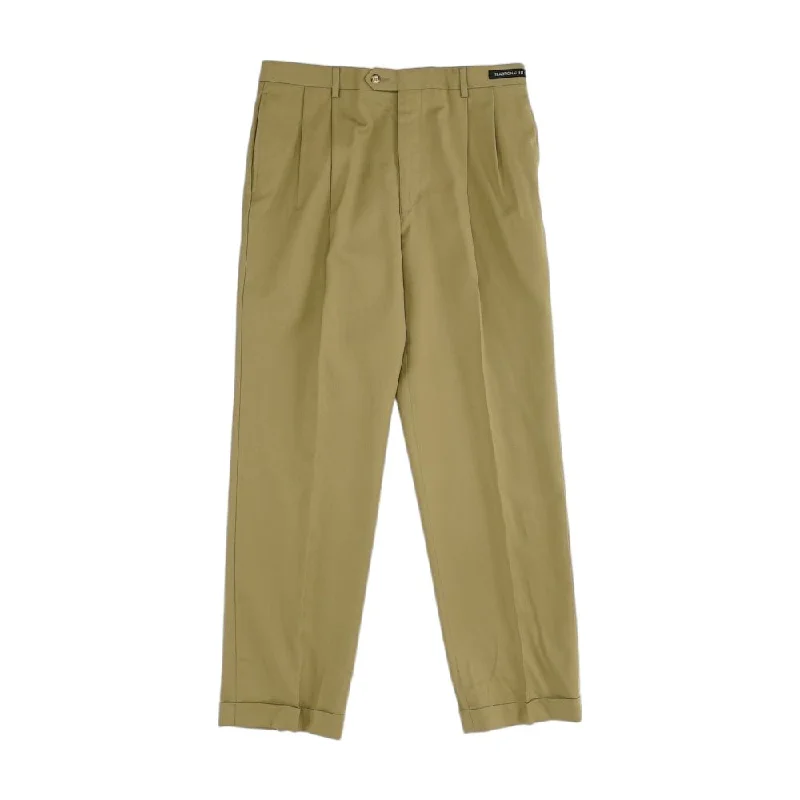 Men's High-Waisted Pants for a Retro StyleBrown Solid Dress Pants