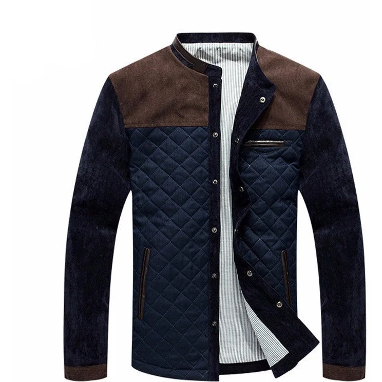 Men's Coats for All SeasonsCasual Quilted Jacket with Contrast Insert