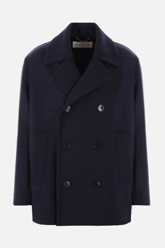 Razel double-breasted wool blend peacoat