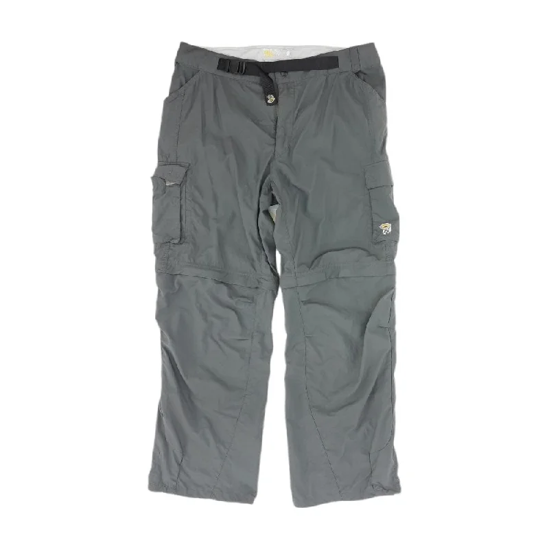 Men's Pants with Deep PocketsGray Solid Cargo Pants