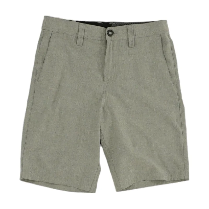 Men's Pants with Contrast WaistbandsGray Solid Chino Shorts