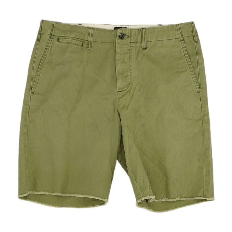 Men's Zippered Pants for SecurityGreen Solid Chino Shorts