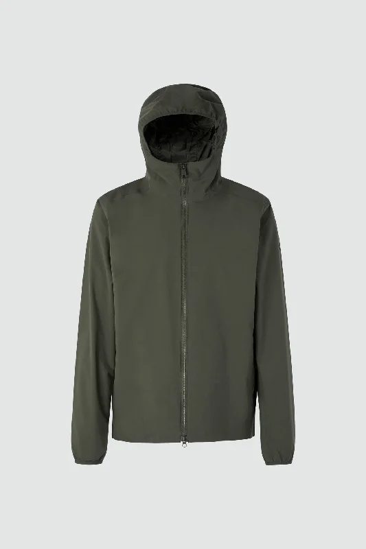 Weather-Resistant Men's CoatsHood — Dark Olive