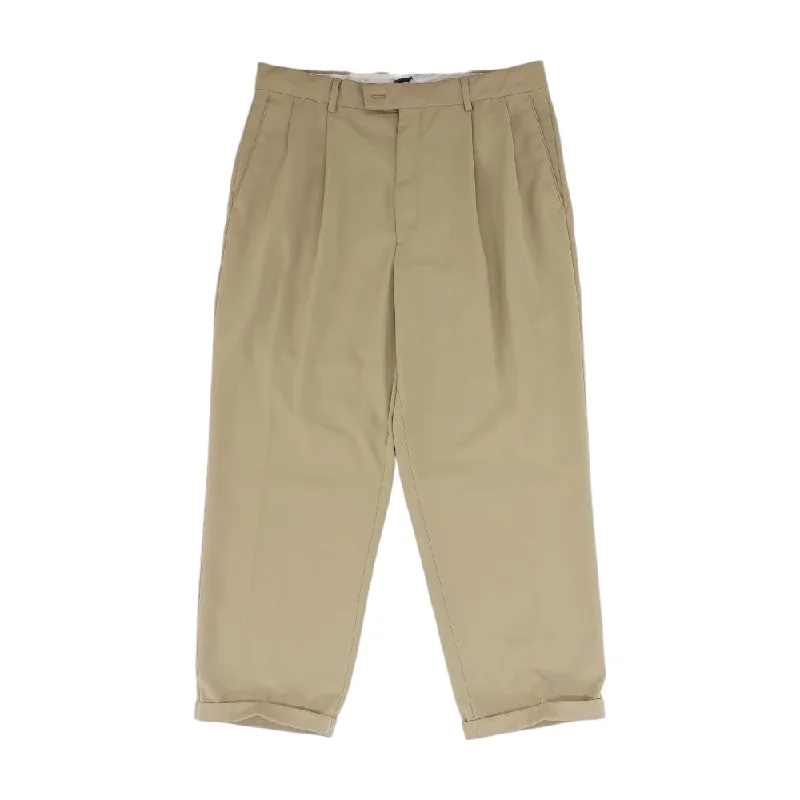 Men's Twill Pants for a Dressy LookKhaki Solid Active Pants