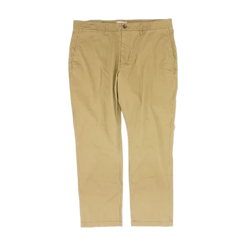 Men's Pants with Patch PocketsKhaki Solid Khaki Pants