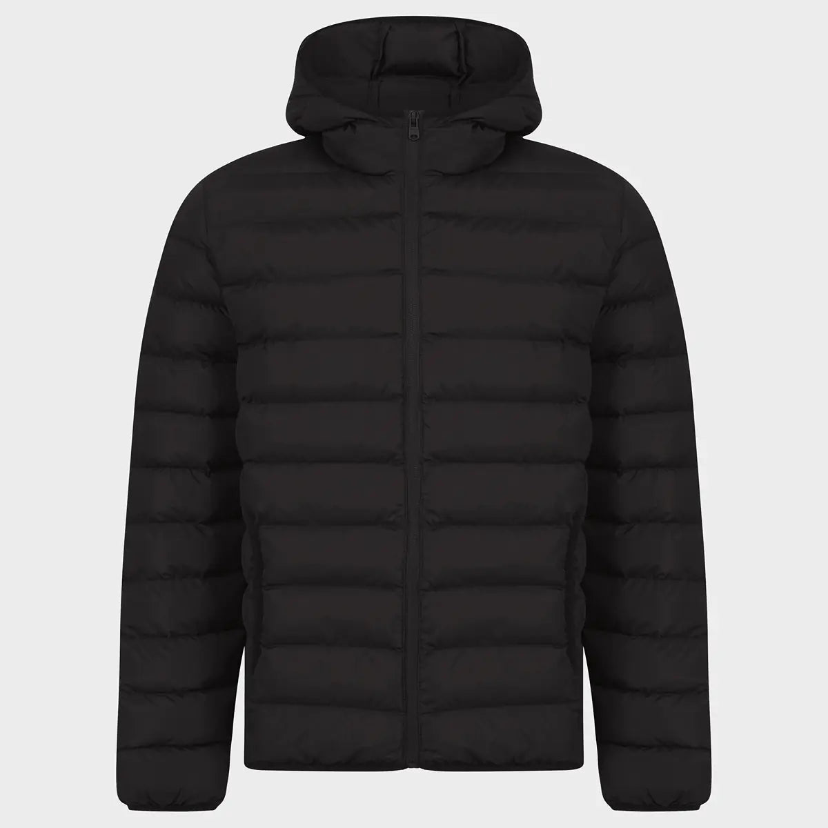 Men's Coats with Synthetic InsulationMens Black Quilted Jacket