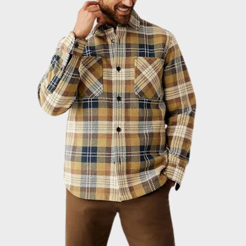 Men's Coats with Relaxed FitsMens Cotton Blend Relaxed Fit Over Shirt