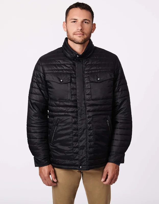 Men's Coats with Removable LiningsMen's Pocket Row Puffer Jacket